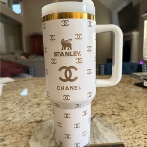 Stanley Cream and Gold Tumbler